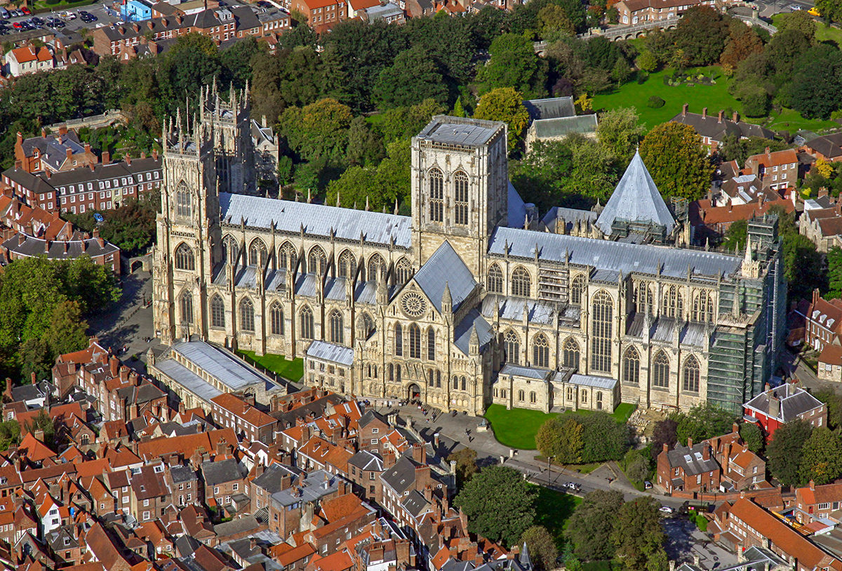 Йоркский собор, вид сверху